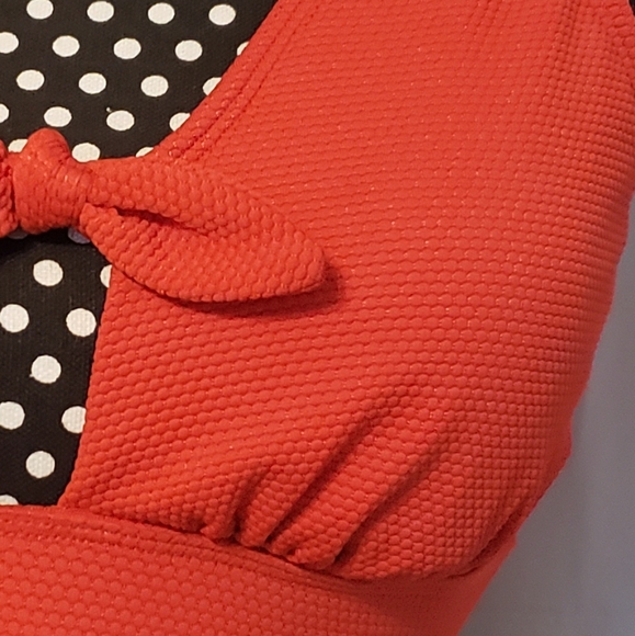 Kona Sol Red Bathing Suit Top Red Adjustable Straps - Picture 7 of 10